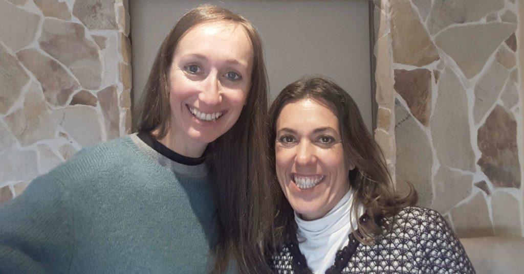 Con Marría Mikhailova antes de la entrevista
